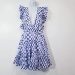 Oliphant Blue and White Mini Dress